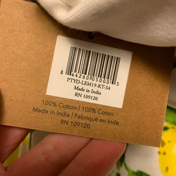 Farmhouse Lemon Plaid Stripe Kitchen Towels Set - Picture 3 of 3